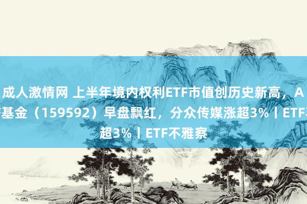 成人激情网 上半年境内权利ETF市值创历史新高，A50ETF基金（159592）早盘飘红，分众传媒涨超3%丨ETF不雅察