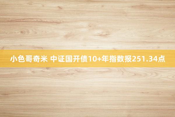 小色哥奇米 中证国开债10+年指数报251.34点