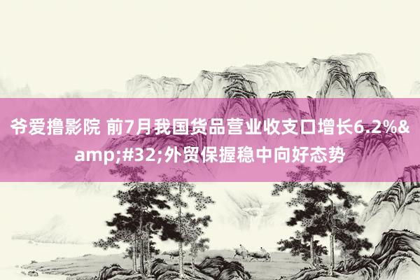 爷爱撸影院 前7月我国货品营业收支口增长6.2%&#32;外贸保握稳中向好态势