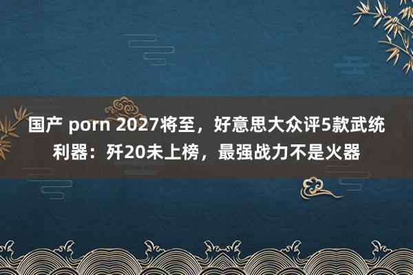 国产 porn 2027将至，好意思大众评5款武统利器：歼20未上榜，最强战力不是火器