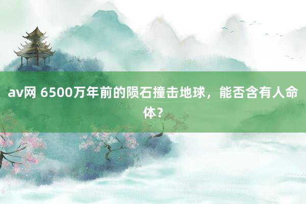 av网 6500万年前的陨石撞击地球，能否含有人命体？