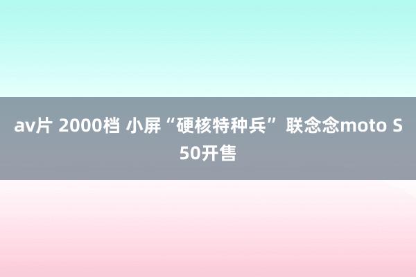 av片 2000档 小屏“硬核特种兵” 联念念moto S50开售